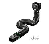 Sifxouped Rallonge Flexible Pour Gouttière, Tuyau de Descente Extensible Longueur Réglable de 47 à 150 cm Compatible avec les Rallonges de Gouttière de 80/100 mm (Noir)