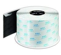 Siga Fentrim IS2 75 mm 15/60 mm x 25 m - Ruban adhésif noir haute performance - Étanche aux intempéries - Conforme aux normes ENEV (D), SIA 331/343/274 (CH) ÖNORM B 5320 (A)