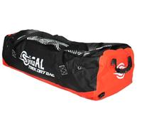 Sigalsub Trek Dry Bag, Sac imperméable de sport, noir et turquoise, PVC, 114L, avec bandoulière amovible, poignée supérieure, 75 x 35 cm, Noir et orange., Sportif imperméable