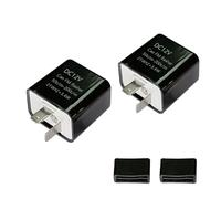 SIGANDG 2 Pieces Centrale pour Clignotants Moto,2Pin Clignotant Relais,Relais Clignotant Réglable, DC12V Centrale Clignotante,Avec Engrenage Réglable,pour Clignotant Moto LED-Boîtier Lgnifuge