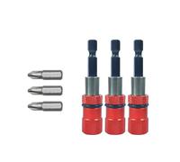 SIGANDG 3 pcs Magnétique Porte-embout avec Butée de Profondeur de Vis Réglable 1/4" Hex Tige Cloison Sèche Embout de Visseuse Placo pour Plaques de Plâtre avec Embouts de Tournevis PH2