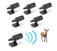 SIGANDG 6 PCS Sifflet Ultrasons Ultra Son Anti-Gibier,Dispositif de Sifflet d'avertissement,Ultrasonique Cerf Attention,Éviter de Heurter Les Animaux,pour Voitures, Camions, Motos