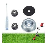 SIGANDG adaptateurs de lame pour tondeuse de jardin Stihl FS56 FS56R FS65 FS74 FS76 FS80 et autres modèles Disque de poussée Plaque Rider Écrou de col x2 Tournevis d'entretien(lot de 5)