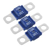 SIGANDG AMI/Midi Fusible 100A à courant élévé Bolt-on Midi Fusible 100 Amp Bleu pour Voitures, Bus, Camions, Caravanes, Véhicules de Construction (Lot de 3)