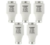 SIGANDG Liens de fusibles en néozed, Céramiques DIII fusibles, type gG, 35A 500VAC pour la protection des câbles et des lignes, Lot de 5