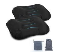 SIGANDG Lot de 2 coussins de camping gonflables ultra légers avec sac de rangement, design incurvé du corps, convient pour la plage, le camping, la randonnée, le trekking