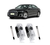 SIGANDG Lot de 2 projecteurs de portière pour A1/A3/A4/A5/A6/A7/A8/Q2/Q3/Q5/Q7/Q8/TT/R8, éclairage de dessous de caisse de voiture, logo de bienvenue