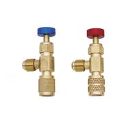 SIGANDG Lot de 2 Réfrigérant Valve de Sécurité R32 R22,Vanne de Débit de Climatisation,pour Adaptateurs Raccords R22/ R32