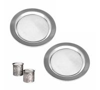 SIGANDG Lot de 2 Tamis à Fumage en Acier Inoxydable pour brûle-Parfum et réchaud - Diamètre Ø 10 cm - Grille de Remplacement pour brûle-Parfum et réchaud à huiles essentielles, Entretien Facile