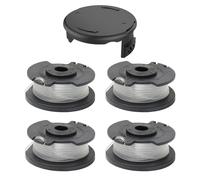 SIGANDG Lot de 4 Bobines de Fil de Rechange pour Coupe-herbe GE-CT 18/28 Li, Bobine de Fil de Rechange en Nylon pour Coupe-herbe Sans Fil GE-CT 18/28 Li TC, + 1 Couvercle de Bobine TLE-03-1