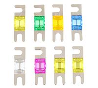 SIGANDG Lot de 8 mini fusibles ANL 20 A, 30 A, 40 A, 60 A, 80 A, 100 A, 120 A, 150 A pour système audio et vidéo de voiture