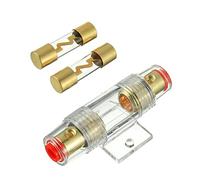 SIGANDG Portafusibile AGU in linea placcato oro con 2 pezzi 40A AGU fusibile per Automotive Audio Power Protezione di sicurezza (40A)