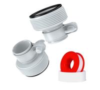 SIGANDG Raccord Piscine,Adaptateur Tuyau Piscine, Raccord Pompe Piscine,Adaptateur de Conversion de Tuyau B pour Raccords 1,25"-1,5",Pour l'interface de Pompe à Filtre Intex(2 Pièces)