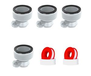 SIGANDG Raccord Piscine,Adaptateur Tuyau Piscine, Raccord Pompe Piscine,Adaptateur de Conversion de Tuyau B pour Raccords 1,25"-1,5",Pour l'interface de Pompe à Filtre Intex(4 Pièces)