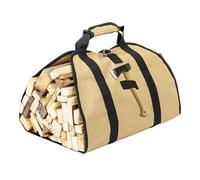 SIGANDG Sac de Transport pour Bois de Chauffage, Sac pour Bois de Cheminée, Toile Sac à Bûche, Sac Transport Résistant à Eau, Accessoires de Cheminée Pliables, Idéal pour Poêles, Camping, Plage (Kaki)