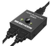 SIGANDG Switch HDMI 4K@60Hz, Sdoppiatore HDMI Switch Bidirezionale,Bidirectionnel Commutateur HDMI 2 in 1 Out o 1 in 2 Out, Support 4K 3D 1080P HDCP 2.2 HDR avec Blu-Ray Lecteur DVD PC TV Box