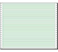 Sigel Papier informatique perforé - lignes vertes - 305×375 mm - 60 g/m² - 2000 feuilles