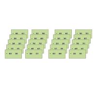 Sigel 152306 Paquet de tickets doubles numérotés de 1 à 1000, 53 x105 mm (Vert)