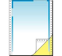Sigel 26246 Ordinateur Lettre Papier, 12 - "X 240 mm, VP de, MP, partie 2, jaune/Copie perforées, 80/57 g/m², Couleur : Bleu Dégradé, 500 jeux