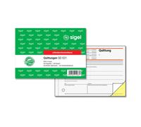 Sigel 2x40Blatt Carbonless Duplicate Receipt with Security Print Landscape 1 Ite
