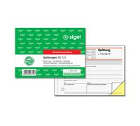 Sigel 2x40Blatt Carbonless Duplicate Receipt with Security Print Landscape Numbe