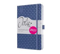 SIGEL 7J101 Agenda semainier Jolie 2027-1 an - environ A5 - Indigo Blue - 2 pages = 1 semaine - couverture rigide - 80 g/m² - bleu - 174 p. - certification FSC