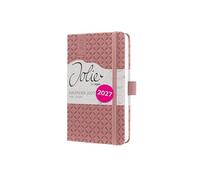 SIGEL 7J128 Agenda semainier Jolie 2027-1 an - environ A6 - Dusty Red - 2 pages = 1 semaine - couverture rigide - 80 g/m² - rouge foncé - 174 p. - certification FSC