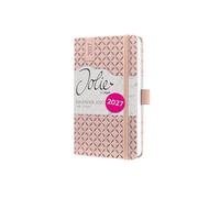 SIGEL 7J130 Agenda semainier Jolie 2027-1 an - environ A6 - Pearl Rose - 2 pages = 1 semaine - couverture rigide - 80 g/m² - rosé - 174 p. - certification FSC