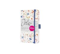 SIGEL 7J306 Agenda semainier Jolie 2027-1 an - environ A6 - Bloom Violet - 2 pages = 1 semaine - couverture rigide - 80 g/m² - beige/violet - 174 p. - certification FSC