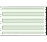 SIGEL 8336 Papier informatique 8 "x330 mm, A4, LP, 60 g/m², 1f, bandes de lecture vertes 1/6", 2000 BL, papier continu