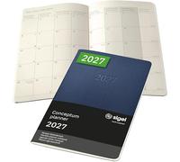 SIGEL C2786 Agenda cahier mensuel Conceptum 2027-1 an - environ A5 - bleu foncé - 2 pages = 1 mois - couverture souple - 80 g/m² - 64 p. - certification FSC