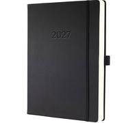 SIGEL C2704 Agenda professionnel Conceptum 2027-1 an - A4+ - noir - disposition verticale - 1 page=1 journée - couverture rigide - 80 g/m² - 480 p. - certification FSC