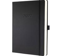 Sigel Agenda professionnel Conceptum 2027 A4+ couverture rigide | C2704, noir, pour planification claire des rendez-vous, des tâches et des notes