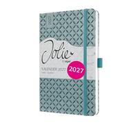 SIGEL Agenda semainier Jolie 2027 A5 couverture rigide | 7J133, calendrier, planificateur, organisateur, certifié FSC, bleu océan
