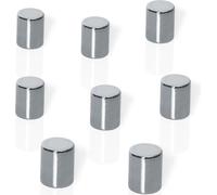 sigel Aimant cylindrique en néodyme 8 x 10 mm nickelé argent 8 aimants