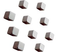 Sigel Aimant Néodyme C5 \ Strong\ (l x H x P) 10 x 10 x 10 mm cube argent 10 pc(s) BA193