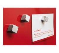 Sigel Aimants Superdym C5 Cube Couleur Argent. Env. 8 Flles (A4, 80g) 6 Pièces 10x10x10 Mm