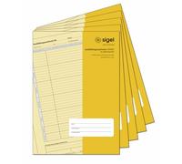 SIGEL AW480/5 Lot de 5 cahiers de preuves de formation pour les entrées quotidiennes, format A4, 28 feuilles/56 pages, 1 semaine sur 1 page, suffisant pour 1 an