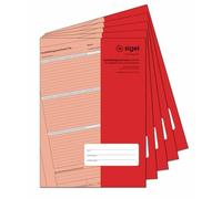 SIGEL AW484/5 Lot de 5 carnets de preuves de formation pour une inscription hebdomadaire ou mensuelle, format A4, 28 feuilles, 1 semaine ou 1 mois par page, suffisant pour 1 ou 3 ans