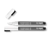Sigel Marqueur craie BA178 – blanc 1 mm, 2 mm