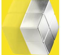SIGEL BA195 Aimant SuperDym C10 "Extra-Strong" - jusqu'à 13 feuilles (A4, 80g/m²) - design Cube - 20x20 mm - argent - 1 pièce