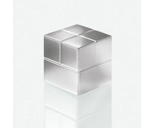 SIGEL Ba196 Aimant Cubique, Néodyme N48, pour Tableaux Magnétiques, 2X2X2 cm, Argenté