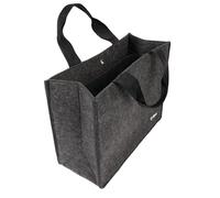 Sigel BA432 Sac de Bureau Partagé Basic, en feutre synthétique, pour ordinateurs portables jusqu’à 15,4", Sacoche Légère M (36 x 28 cm), avec fermeture à bouton, Desk Sharing Bag, gris foncé