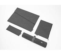 SIGEL BAB21 Set Bag Accessoires L - gris foncé - 1x housse pour ordinateur portable, 1x set de pochettes de rangement, 1x sous-main - feutre synthétique, RPET - 40,50 x 28 x 1 cm