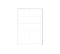 Sigel - Blanc - 54 x 90 mm - 185 g/m² - 100 unités (10 feuille(s) x 10 cartes pour badges