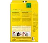 Sigel - Blanc - 54 x 90 mm - 185 g/m² - 100 unités (10 feuille(s) x 10) cartes pour badges G