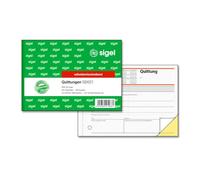 Sigel Bloc de bons de réception type papier carbone, format paysage, 2 x 40 feuilles 1 pièce, 40 feuilles