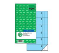SIGEL BO075 Carnet de tickets, 360 départs, bleu clair, 105x200 mm, avec papier bleu, 2 x 60 feuilles