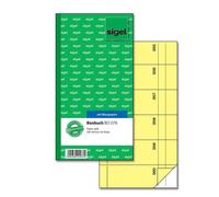 SIGEL BO076 Carnet de tickets, 360 coupures, jaune, 105x200 mm, avec papier bleu, 2 x 60 feuilles