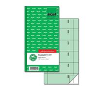 SIGEL BO091 Carnet de tickets, 360 coupures, vert clair, 105x200 mm, autocopiant, 2 x 60 feuilles